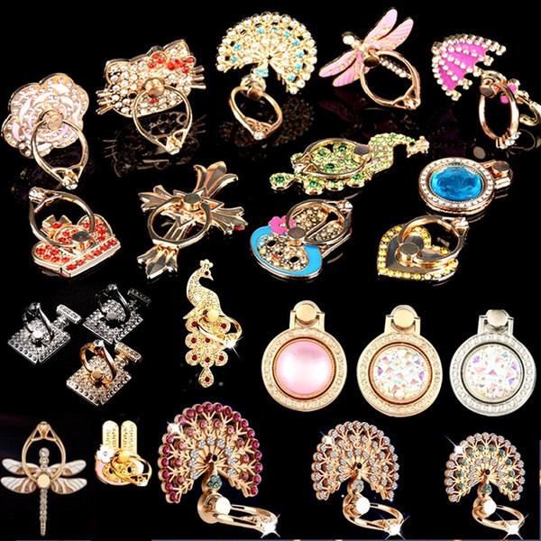 New Ring Phone Holder Bling Diamond Unique Mix Style Cell Phone Holder Fashion For iPhone 6 7 8 x Samsung S8 cellphone stand iPad