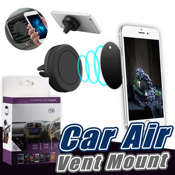 Car Mount Air Vent Magnetic Car Holder for Phones GPS Air Vent Dashboard Car Mount Holder with Retail Box