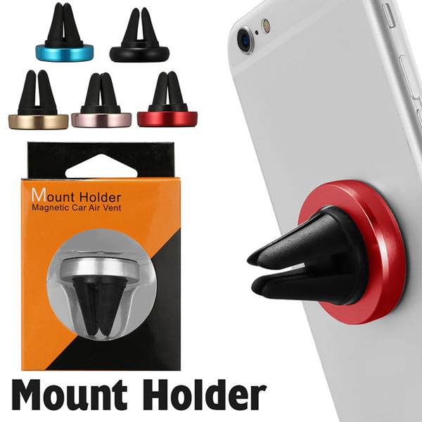 Magnetic Car Air Vent Car Smartphone Holder For IPhone 8 7 Galaxy S8 Mount Holder In Retail Box