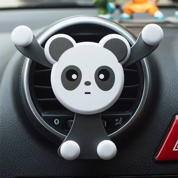 Universal Car Smartphone Stand Holder Car Air Vent Mobile Phone Holder Panda Shape Cute Universal