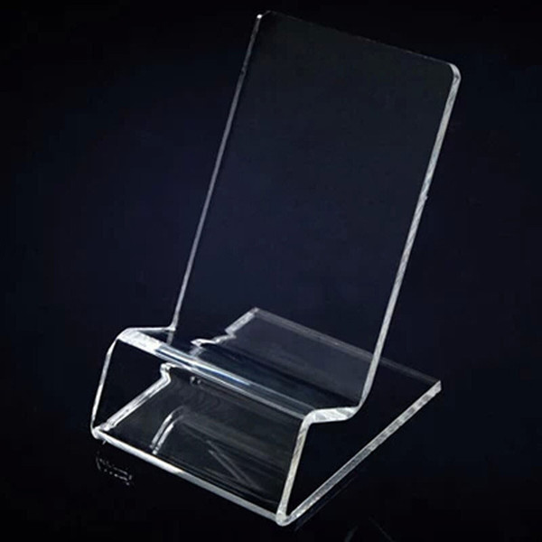 Universal General Clear Transparent Acrylic Mount Holder Display Stand Shown for iphone Samsung Cellphone Mobile Phone