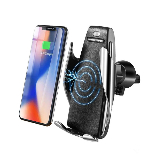 S5 Automatic Sensor Car Wireless Charger For iPhone Xs Max Xr X Samsung S10 S9 Intelligent Infrared Fast Wirless Charging Car Phone Holder