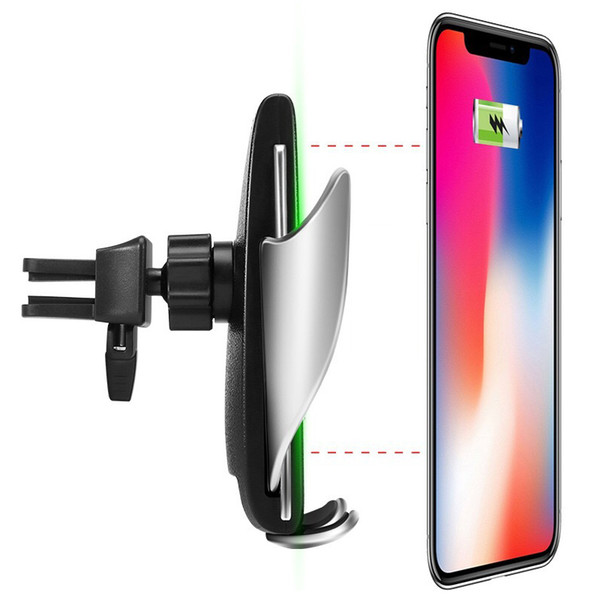 S5 Wireless Car Charger Automatic Clamping For iphone Android Air Vent Phone Holder 360 Degree Rotation 10W Fast Charging with Box