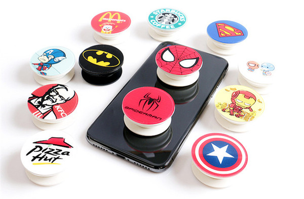 Universal 360 Degree Super Hero Cell Phone Holder Real 3M glue Tape Grip Finger Stand Flexible For iPhone X 8 7 plus Samsung