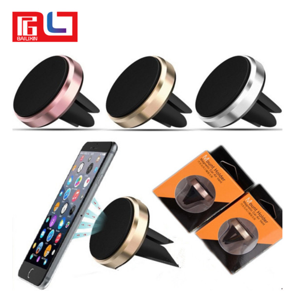 Car Mount Air Vent Magnetic Universal Mobile Phone Holder For Samsung Galaxy S7 S6 With Retail Package