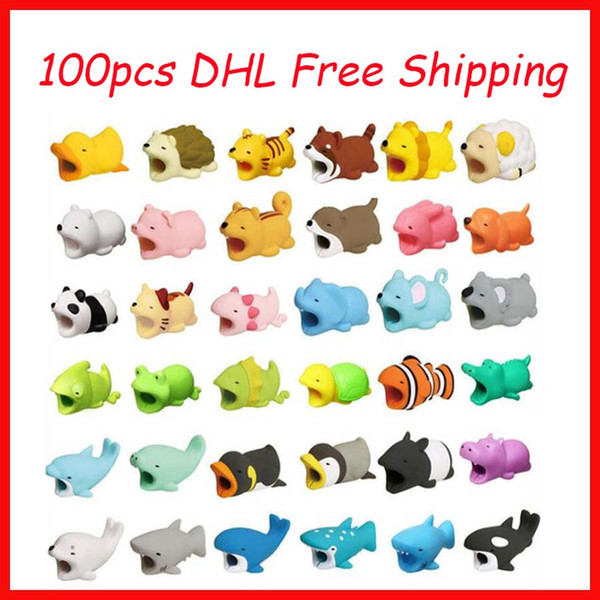 Cable Bites Toy 36styles Cable Protector Animal Iphone Cable Bite Animal Doll 2*2*4cm Animal Iphone port Bite DHL Free Shipping