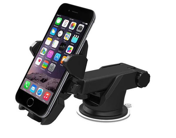 One Touch Car Mount Long Neck Universal Windshield Dashboard Mobile Phone Holder Strong Suction for Samsung S8 Plus iPhone 7 plus