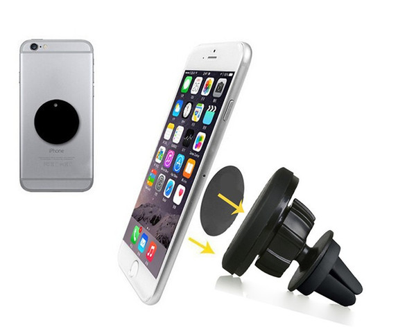 360 degree Rotation magnetic mobile phone Car Bracket For iphone 6s Auto Air Vent magnet holder Stand for Samsung S5 S6 S7 Edge