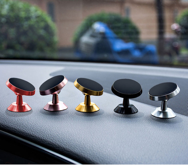 Vehicle mobile phone magnet bracket strong magnetic 360 rotary automobile navigation bracket affixed aluminum alloy