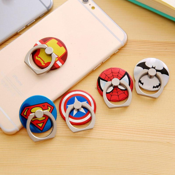 Phone holder for iphone 8/6/7 galaxy Note 8 Universal Heroes Union Fruits patterns Ring Holder 360 Rotating Finger Bracket