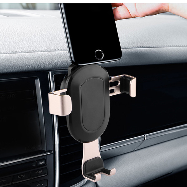 Universal Car Phone Holder Metal Gravity Air Vent Mount Adjustable Phone Stand Holder Bracket for iPhone Samsung