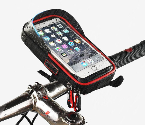 Original WHEELUP Universal Waterproof Bike Motorcycle Mobile Support Stand Bag 360° rotation side-open bracket holder touch sensitivity