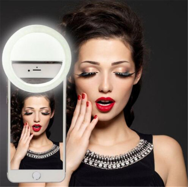 Universal charging LED flash beauty fill selfie lamp outdoor selfie ring light rechargeable Camera Clip Lentes for all mobile phone