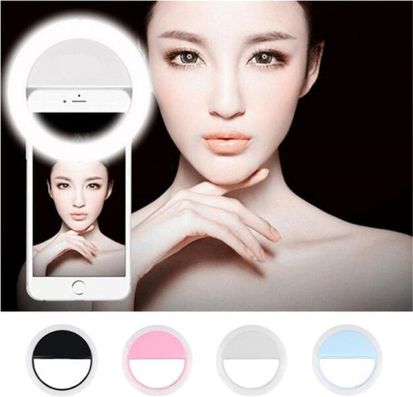 Manufacturer charging LED flash beauty fill selfie lamp outdoor selfie ring light rechargeable for all mobile phone free DHL