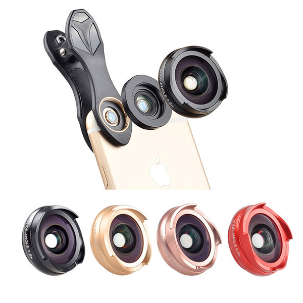 2 In1 Universal Clip 0.6X Wide Angle 10X Zoom Macro Fish Eye Camera Lens For IPhone 78 Huawei Mobile Phone With Retail Package Free Shipping