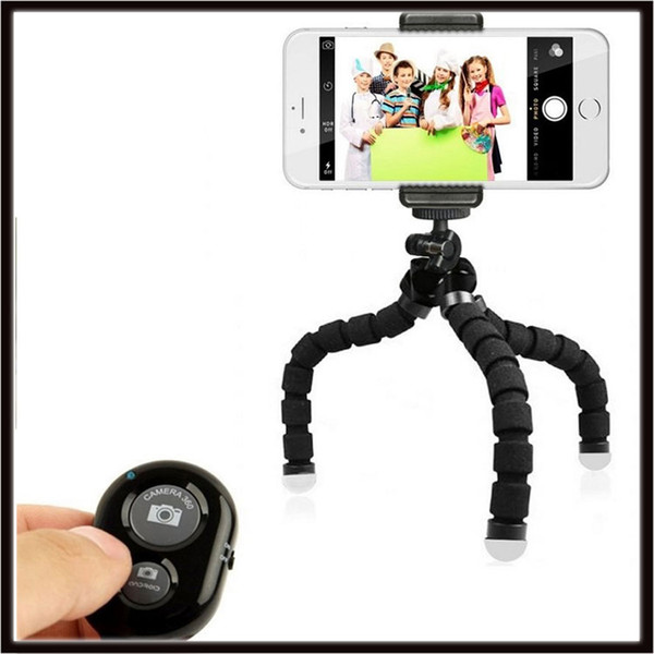 2019 Flexible Octopus Tripod Phone Holder Stand Bracket with Control For Cell Phone Camera Selfie with Bluetooth Remote Shutter