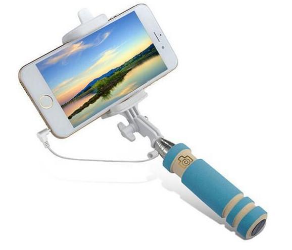 Universal Self-portrait Wired Handheld Monopod Extendable Fold Mini Selfie Stick For iPhone Samsung HTC LG Sony Smartphone Phones Camera