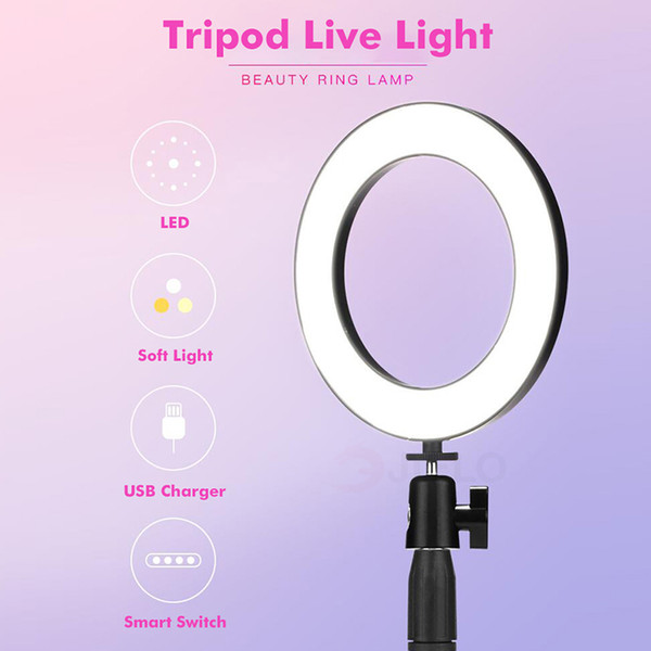 Led ring light lamp Photography Photo 8inch 20cm Fill Ring Light with Tripod for Smartphone Makeup phone holder stand beauty Ring flash Vide