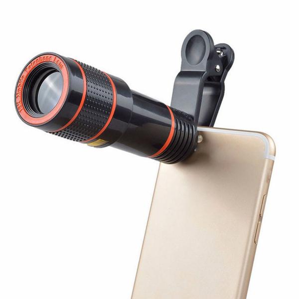 Universal cell phone camera 12X telephoto zoom camera fisheye wide-angle macro lens outdoor 14 times X mobile phone lens telescope