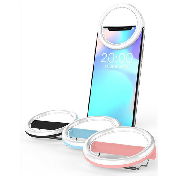 wholesales Mirror Selfie Ring LED Flash Fill Light Clip Camera For Phone Photograph enhance