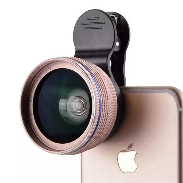 Universal Metal Clip 0.45X Wide Angle Macro Lens Clip Kit For iPhone Samsung Huawei Mobile Phone Lenses Cell Phone Camera Lens