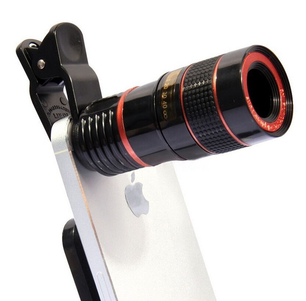 Universal 8X Optical Zoom Camera Lens Clip Mobile Phone Telescope For Phone