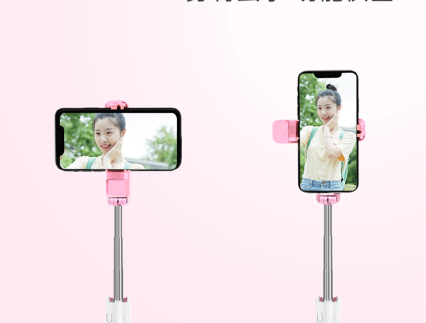 Hot M1 new mini portable candy pocket selfie stick Bluetooth stainless steel universal self-timer live