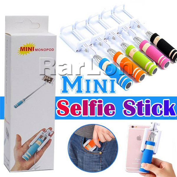 NEW Mini Foldable Selfie Stick Handheld Extendable For Samsung Galaxy S7 S6 S7 Edge Iphone 7 Plus Monopod Mini Self-Pole Tripod