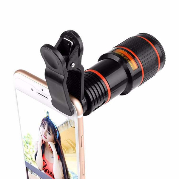 Universal 8X Magnification Mobile Phone Zoom Telescope Magnifier Optical Camera Lens with Clip For iPhone Samsung HTC