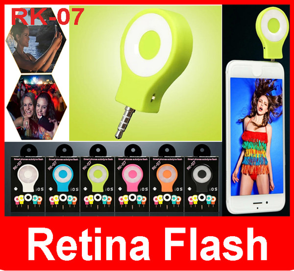 RK-07 Selfie Flash Light Portable Night Using Enhancing Camera Flash Light Autodyne Flash LED Fill Light For Smartphone With Retail Package