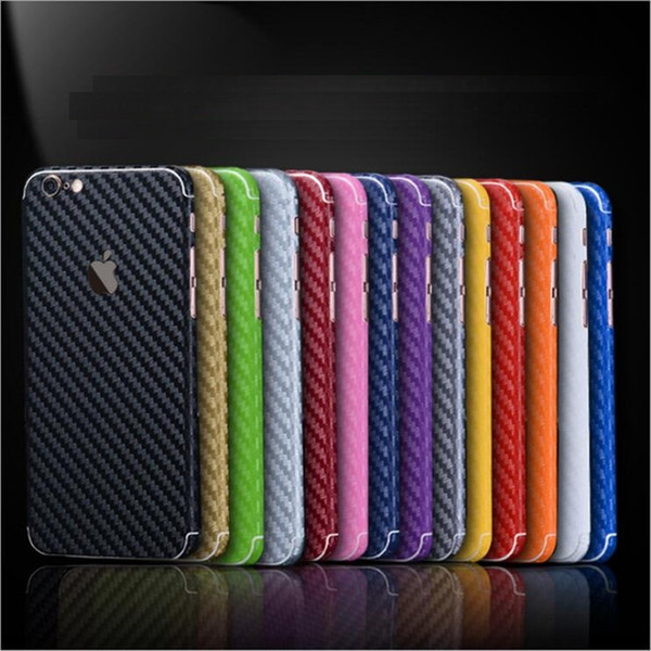 200pcs/lot Snakeskin pattern Premium Carbon Fibre Fiber Style Vinyl Decal Skin Kit sticker For Iphone 8 X 7 6S 6 plus 6 optional