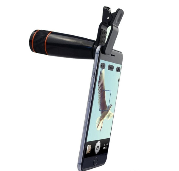 Phone Lens Universal Clip 12X Telephoto Lens Mobile Phone Optical Zoom Telescope Camera For iPhone Sumgung HTC xiaomi