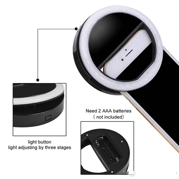 nEW Manufacturer charging LED flash beauty fill selfie lamp outdoor selfie ring light rechargeable for all mobile phone