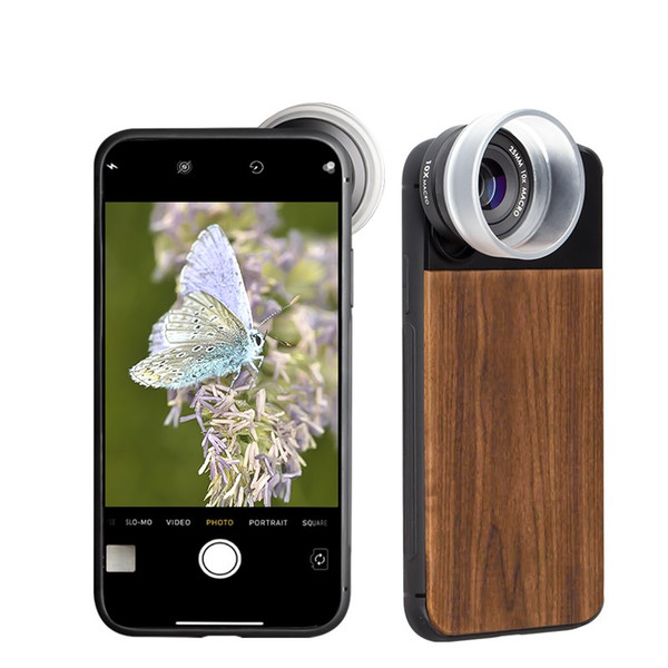 Mobile Phone Accessories 2020 New Gadget Phone Case Wood Material 10X Macro 25MM Macro Lens for IPhone