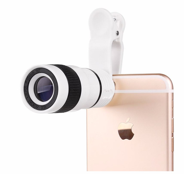 New 8x Zoom Optical Phone Telescope Portable Mobile Phone Telephoto Camera Lens and Clip for iPhone Samsung HTC Huawei LG Sony Etc