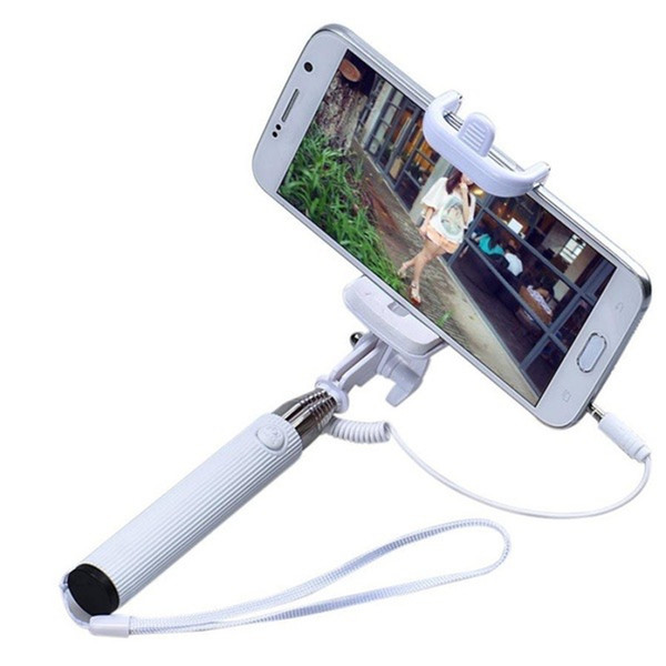 Selfie Stick For iPhone For Samsung Extendable Monopod Self pole Handheld Wired for IOS and Android with Zoom Function