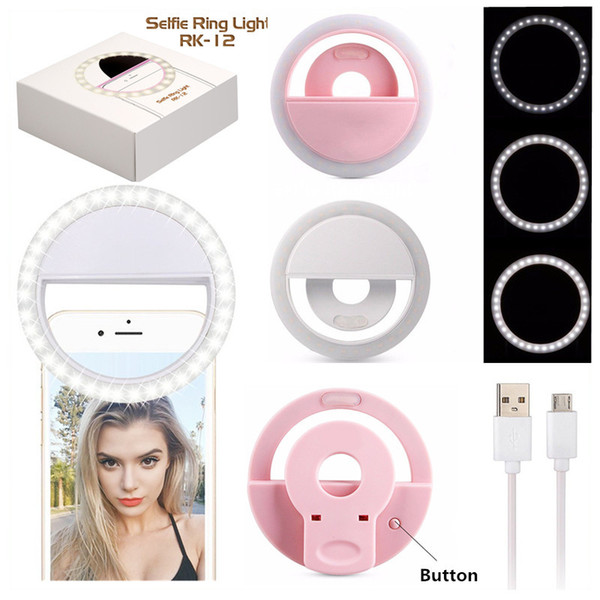 Portable Selfie Flash LED Clip-on Mobile Phone Selfie Light for Night Makeup Enhancing Fill Light Self-timer Lamp