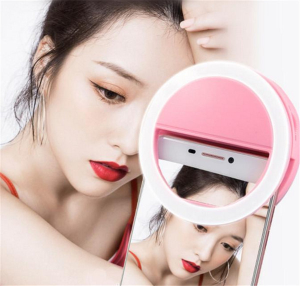 Universal charging LED flash beauty fill selfie lamp outdoor selfie ring light rechargeable Camera Clip Lentes for all mobile phone