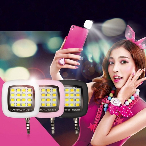 LED Mini Flash Fill Light For Mobile Phone Selfie Brightness Photography Lamp 3.5mm Bright LED Video Light Lamp