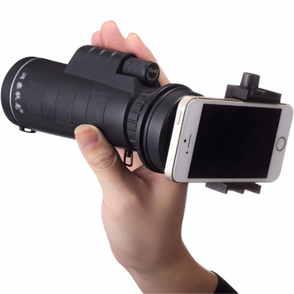 Newest Universal Common 10x40 Hiking Concert Cellphone Camera Lens Zoom Telescope Camera Lens Phone Holder For Smartphone