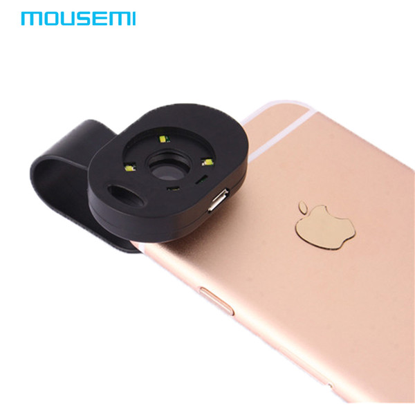 wholesale 120x Macro Lens With LED Light For iPhone 7 6 5s Camera Mobile Phone Macro Lens To Smartphone Lenses For xiaomi redmi