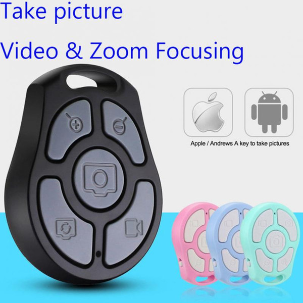 Newest 5 Key Selfie Shutter Bluetooth Remote Control Self timer fast camera/flexible zoom/adjusted lens/video For iPhone Android Smartphones