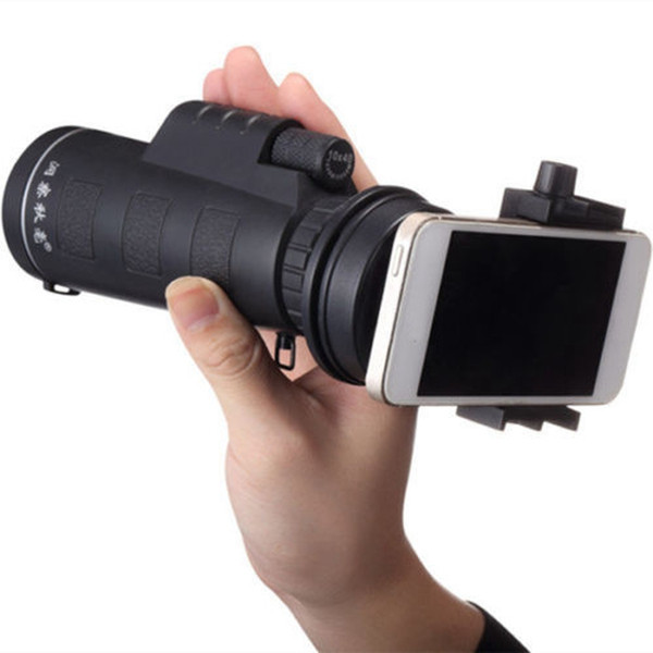 10X40 Zoom Hiking Concert Phone Camera Lens Telescope Monocular with Phone Holder Universal for iPhone or Android Smart Phones