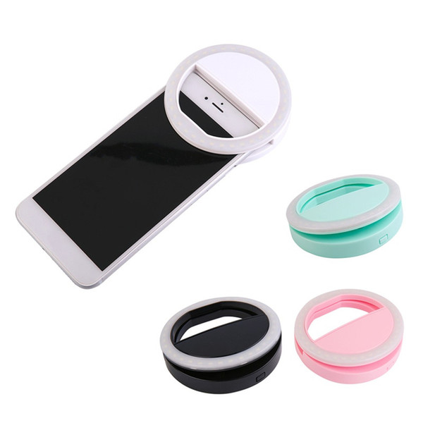 Portable Universal Selfie Ring Flash Lamp Mobile Phone LED Fill Light Selfie Ring Flash Lighting Camera Photography For Iphone Samsung