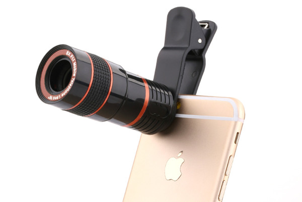 Universal 8X Optical Zoom Smart Phone Telescope Camera Lens With Removable Clip Cell Phone Photograph Accessories