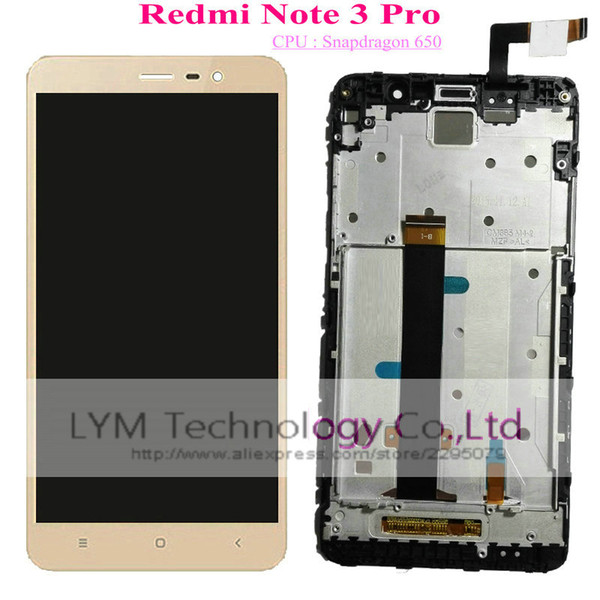 Wholesale- Black/White/Gold LCD+TP+Frame for Xiaomi Redmi Note3 Pro Note 3 Pro /Snapdragon 650 Replacement LCD Display+Touch Screen