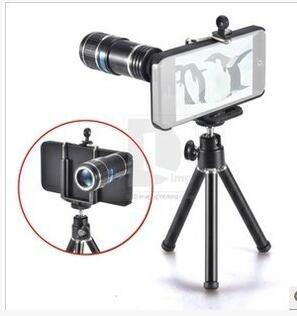 12x telephoto mobile phone telescope 12X external lens with mobile phone tripod tripod for iphone 5 5s 6 7