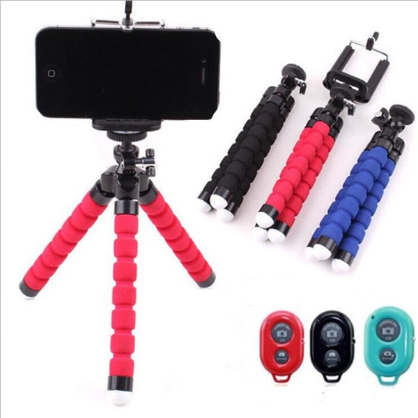 Tripod Phone Holder Universal Stand Bracket For Cell Phone Car Camera Selfie Monopod with Bluetooth Remote Shutter