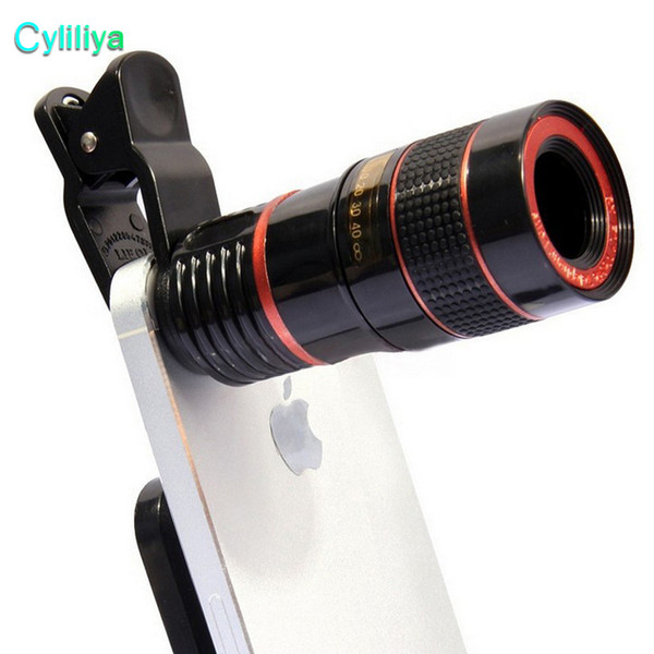 8x Zoom Optical Phone Telescope Portable Mobile Phone Telephoto Camera Lens and Clip for iphone smart phone