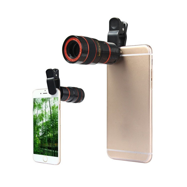 2017 8X Magnification Mobile Phone Zoom Telescope Magnifier Optical Camera Lens For iPhone Samsung Galaxy DHL Free